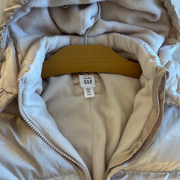 Cozy Tan Puffer Snowsuit with Hood - Picture 3 of 4